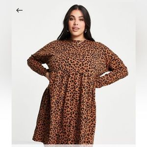SZ 18 ASOS Curve leopard dress